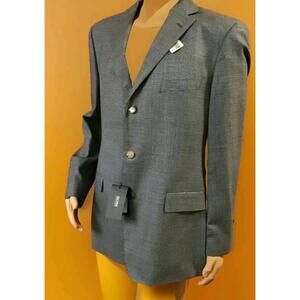 LORO PIANA, Hugo Boss Scorsese Black/Brown/Blue Men's coat Blazer Jacket 42R NWT